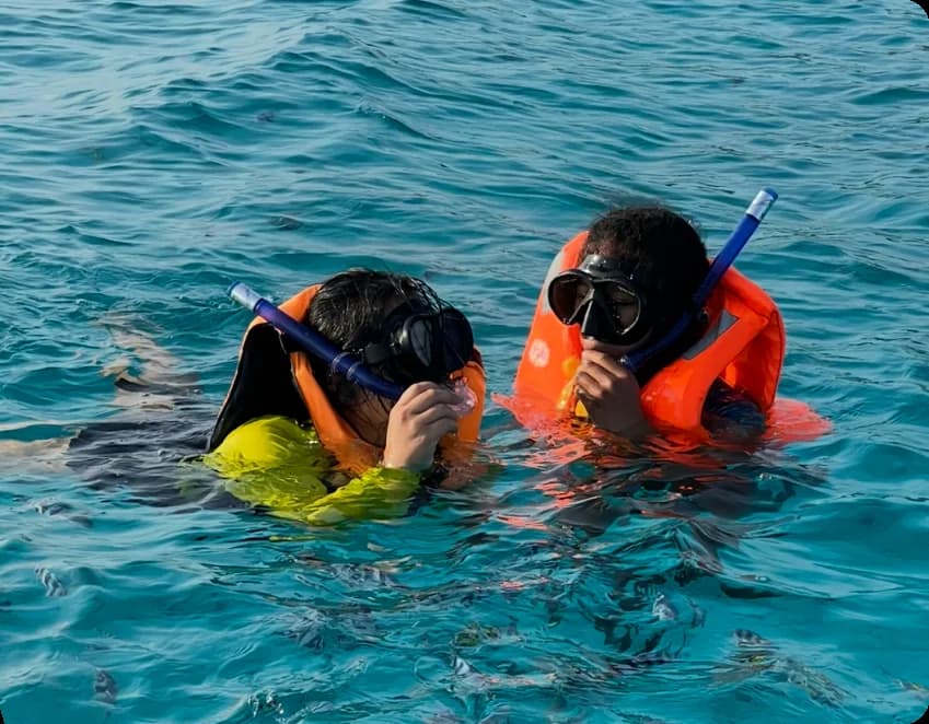 Guests snorkeling during a Zanzibar marine partner activity